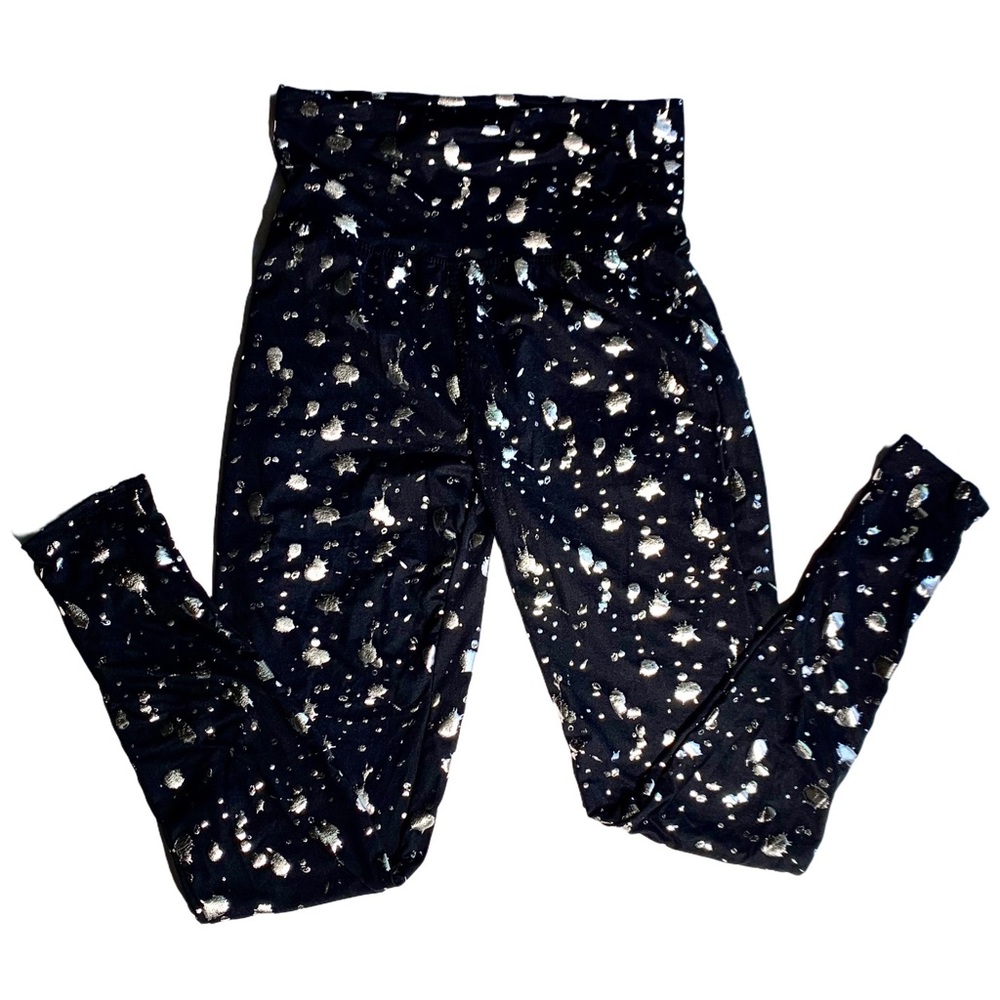 Poof! High-Rise Metallic Splatter Design Leggings